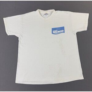 Vintage Y2K Walt Disney Pixar Finding Nemo Movie Promo White Rare Shirt Youth XL